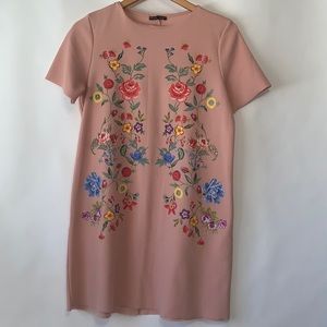 Zara Pink Floral Shift Dress